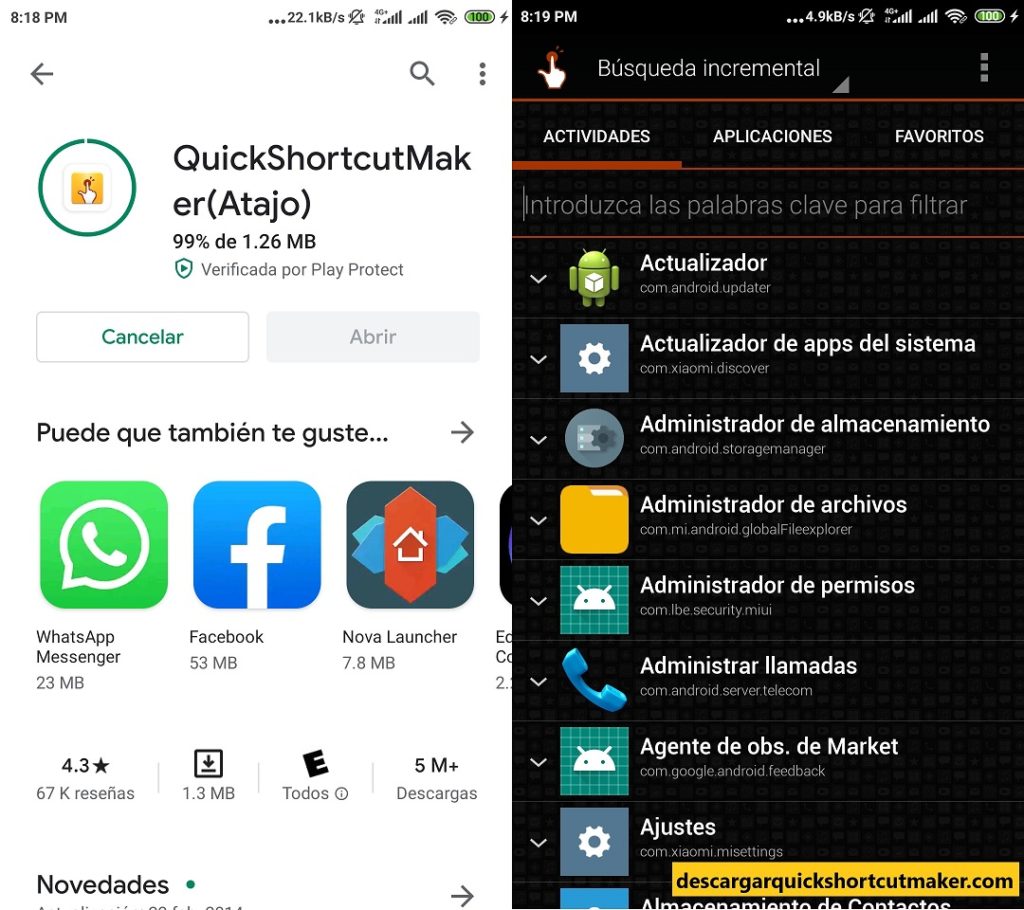 Descargar Quicksortcutmaker para Android playstore